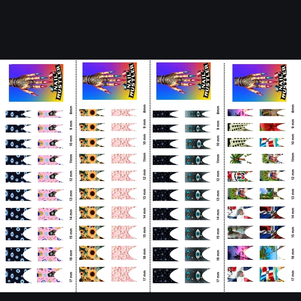 Colorful Nail Wraps Set